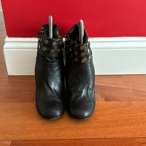 Marc by Jacobs Short Boots High Heels Leather‎ Logo Studs 37.5